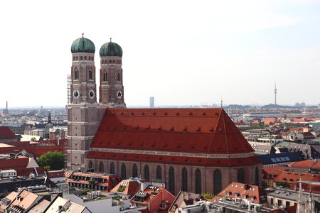 Marienplatz church towers photo