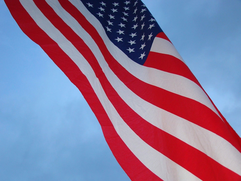 American flag sky