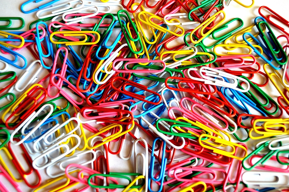 Paper clips background