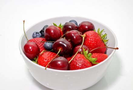 Cherries blueberries strawberries
