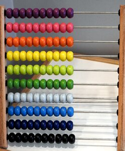 Education colorful abacus learn to count photo