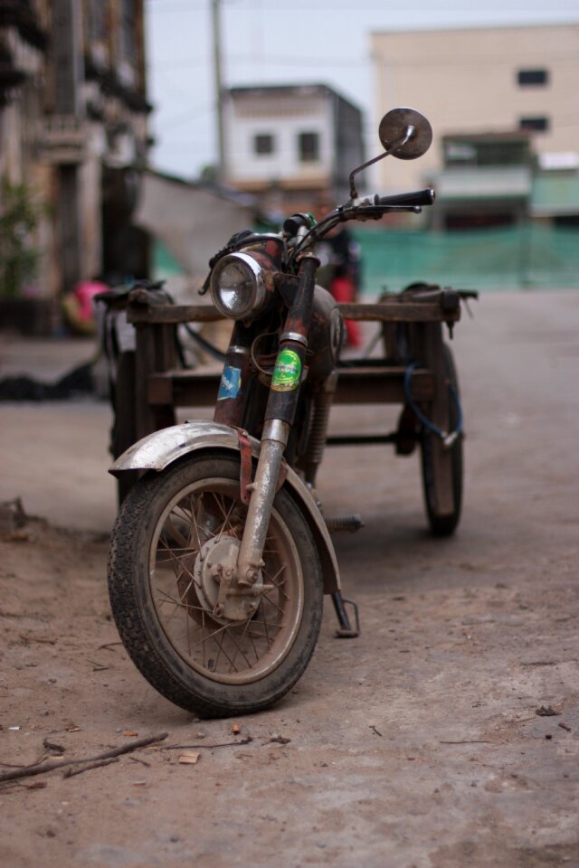 Motorbikes travel street