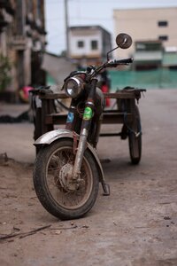 Motorbikes travel street