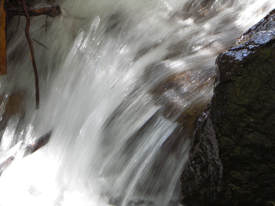 Frozen water waterfall