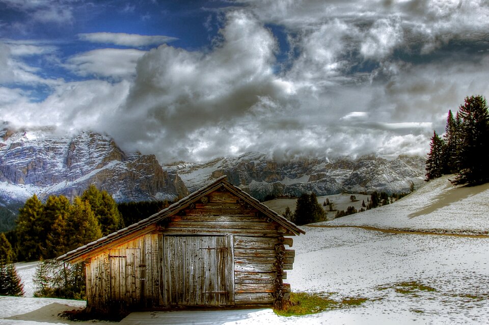 Cold panorama sky