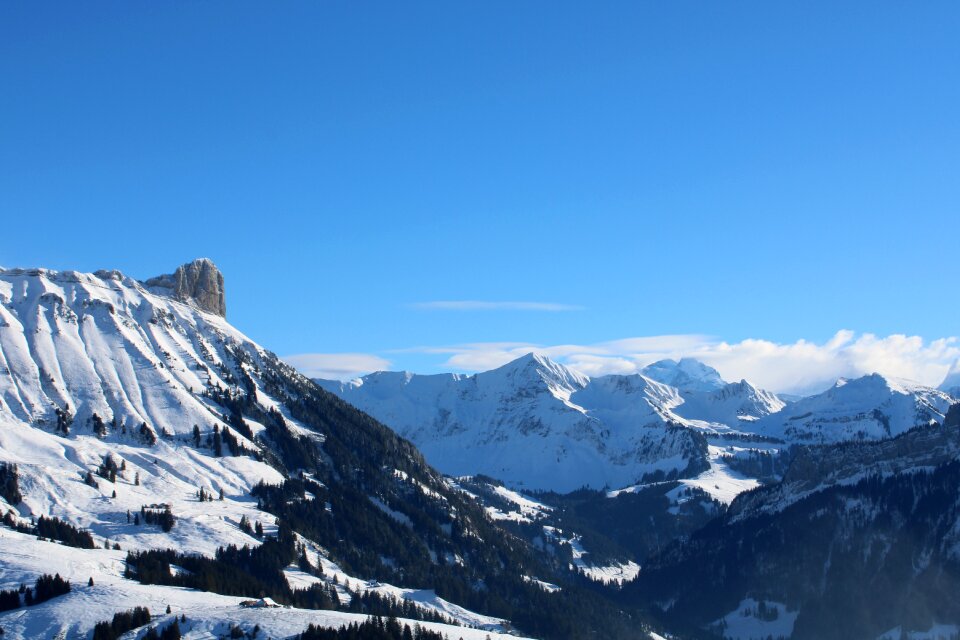 Sky snow mountains
