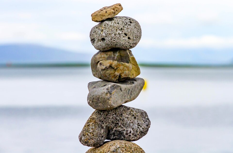 Iceland zen stones