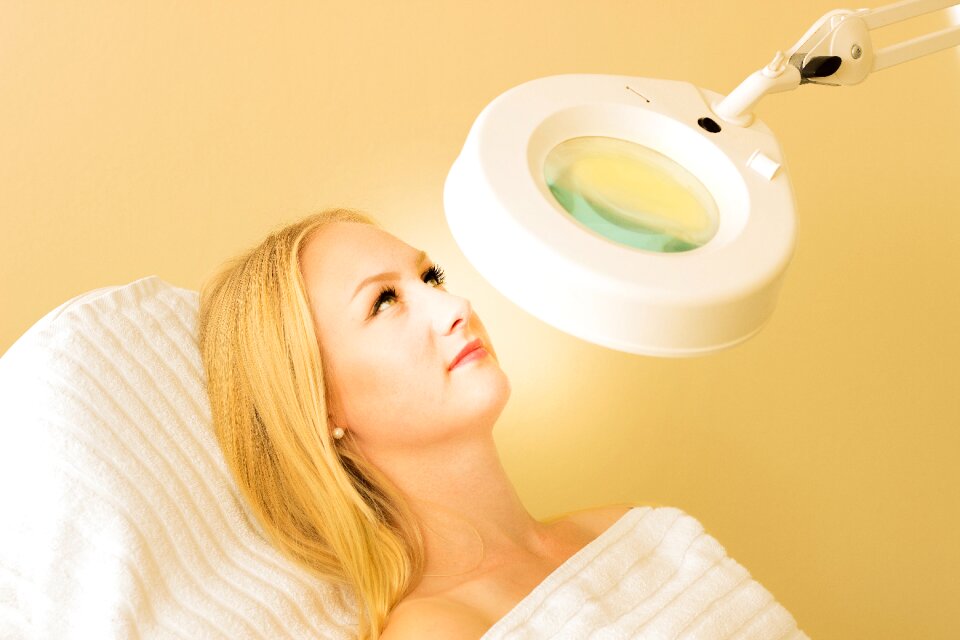 Skin care girl face