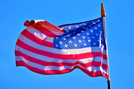 American flutter flag usa photo