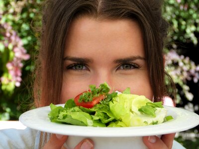 Young woman eyes health