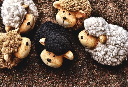 Clay figures wool cute photo