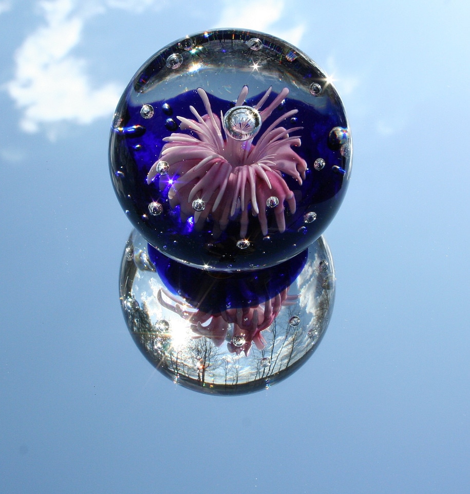 Paperweight glass mirror