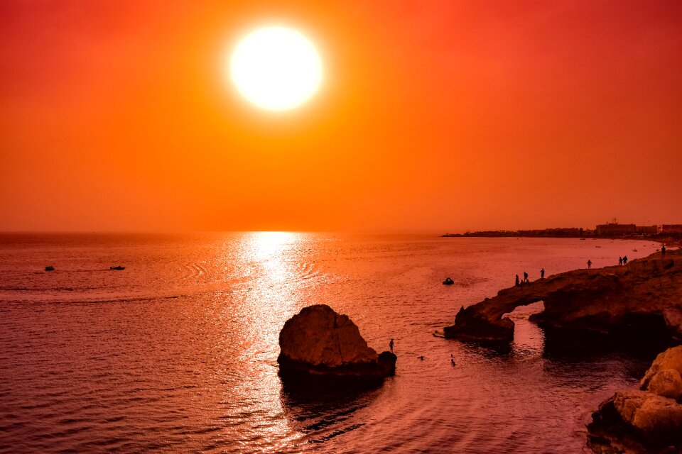 Sunset sun sea