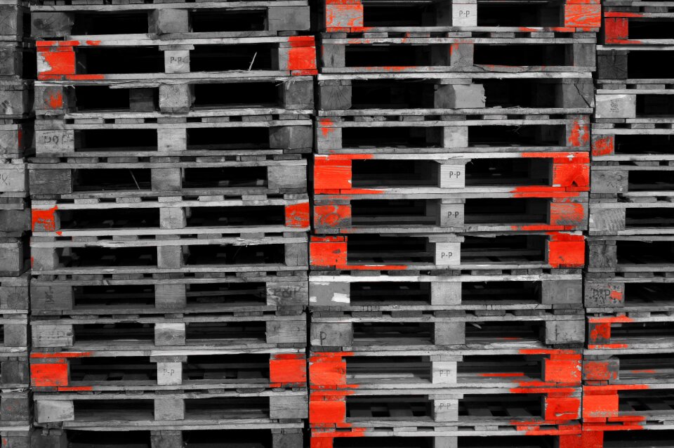 Euro pallets stacked transport