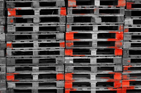 Euro pallets stacked transport