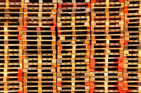 Euro pallets wood stacked