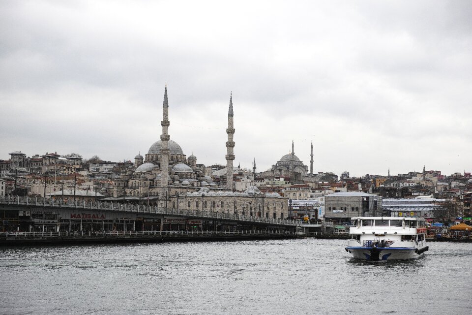 Galata bridge water