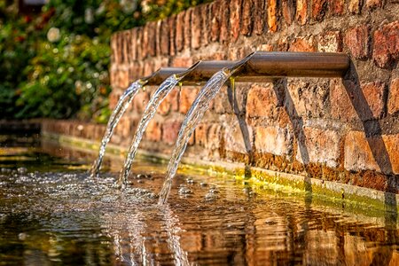 Water feature water jet rest photo