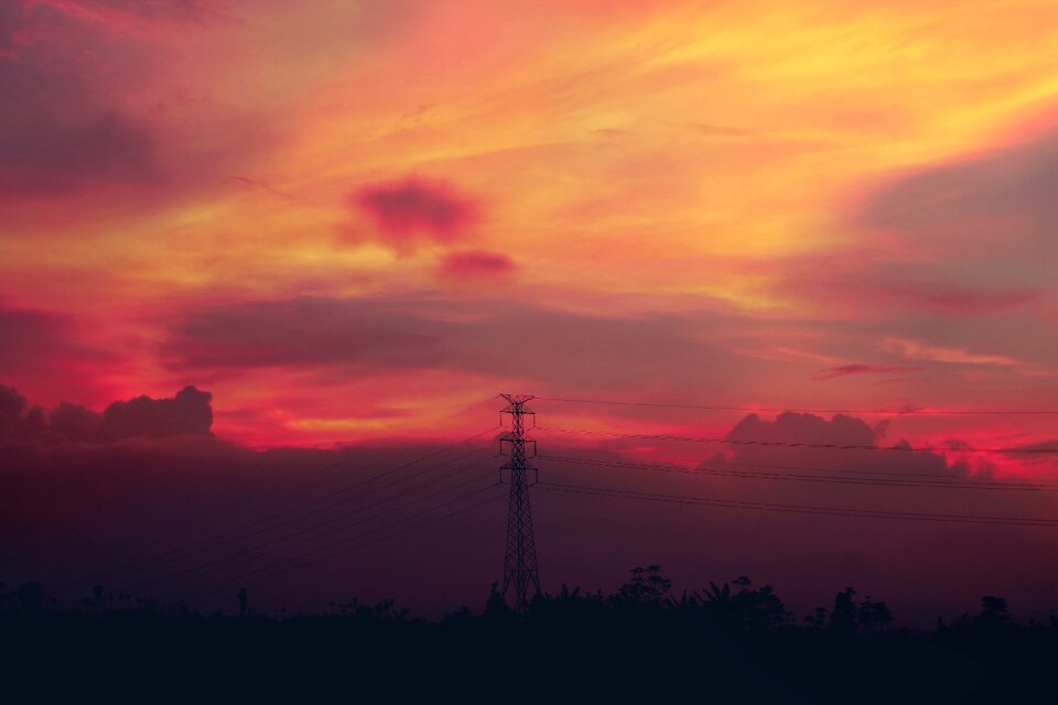Landscape sky sunset photo