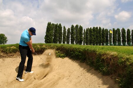 Golf course sand man