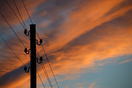 Signal transmission telegraph mast photo