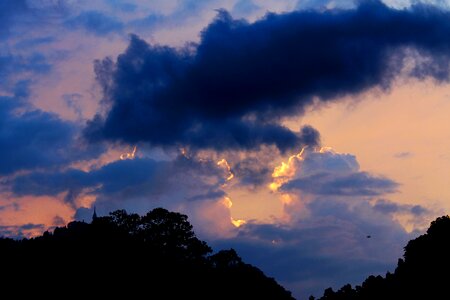 Evening dusk silhouettes