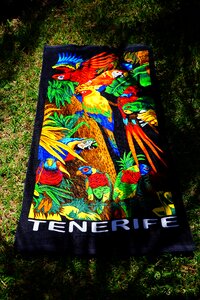 Colorful color bench towel