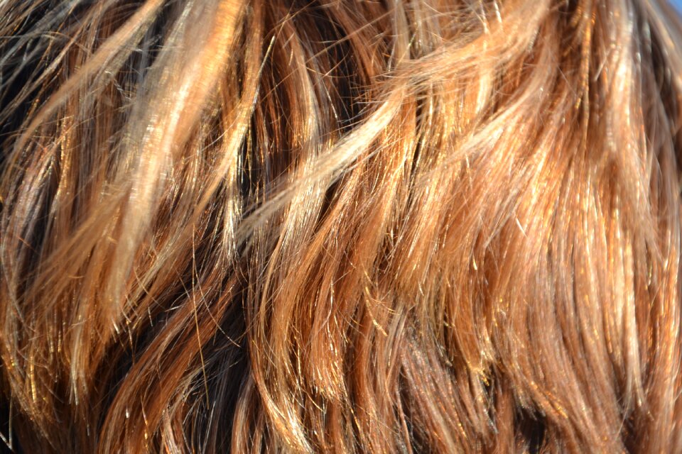 Woman beautiful hair dyed