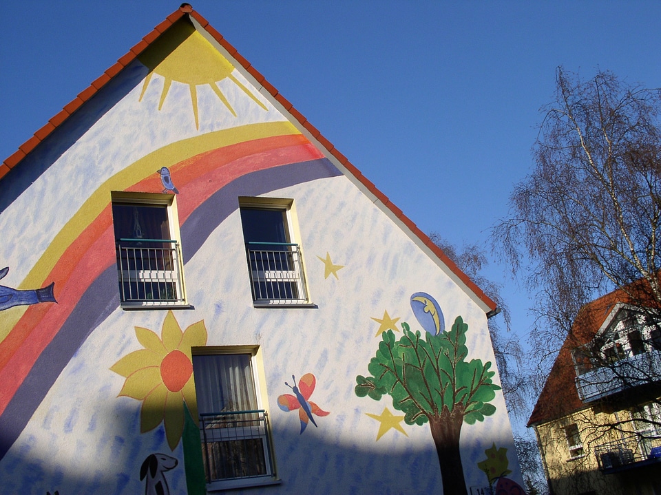House colorful rainbow