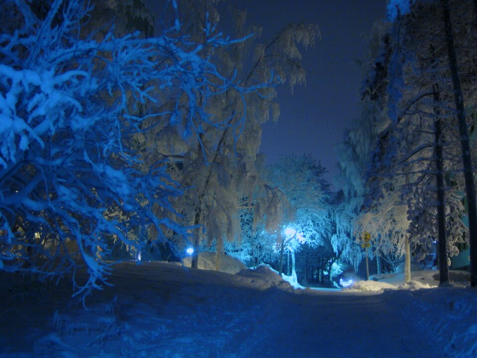 Shadow blue shade snow