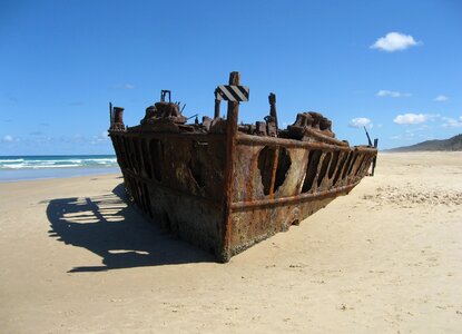 Wreck sand beach photo