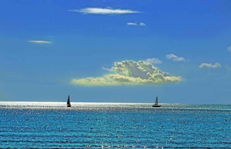 Blue calm cloud