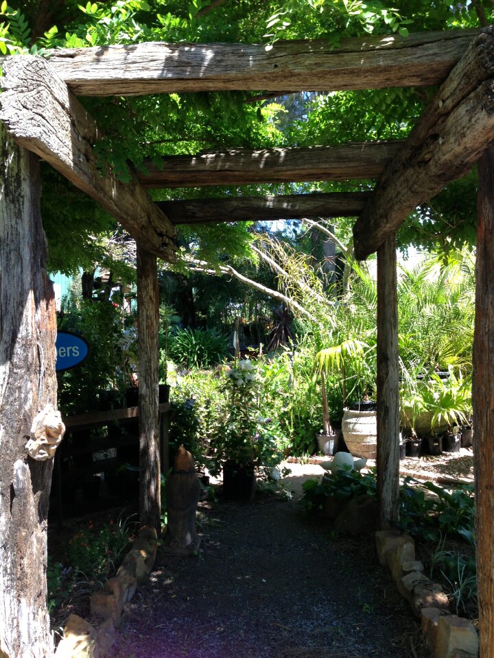 Rustic pavilion garden