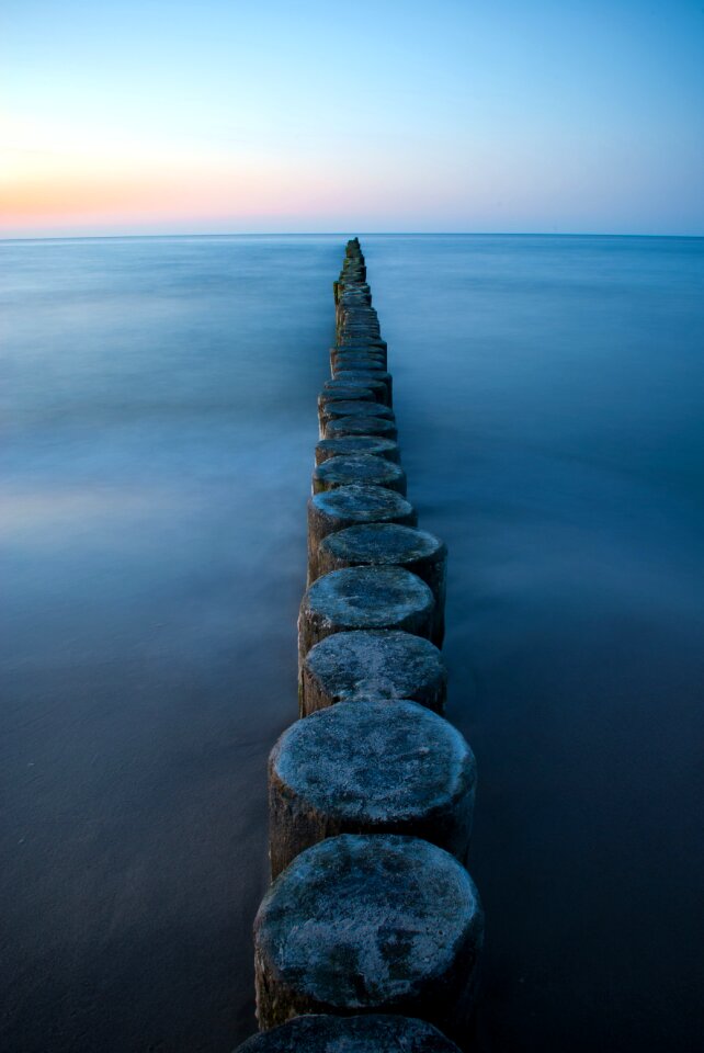 Beach landscape evening sun northern germany