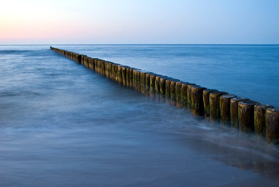 Beach landscape evening sun northern germany