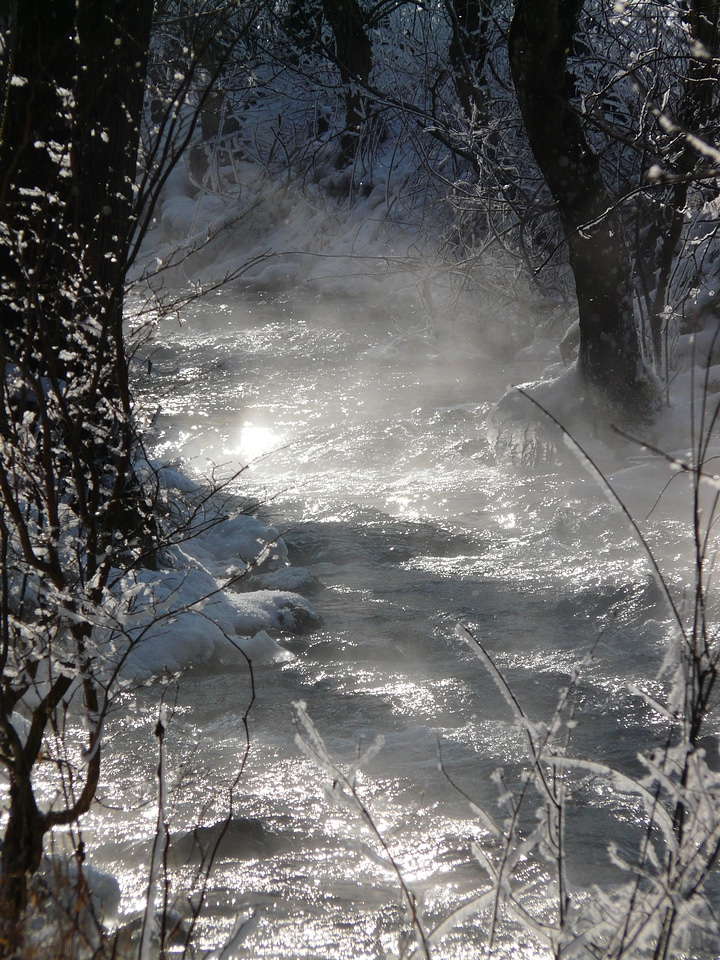Bach watercourse winter