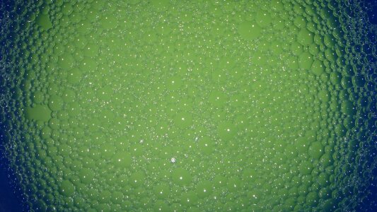 Water bubbles green photo