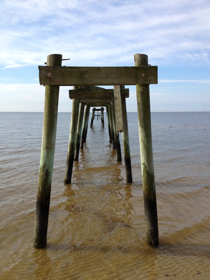 Weathered damaged sea
