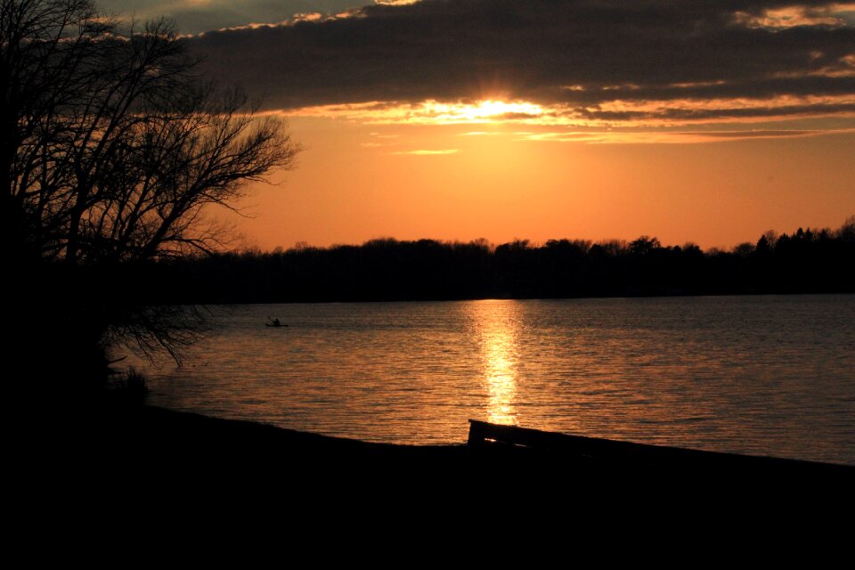 Landscape scenery evening photo