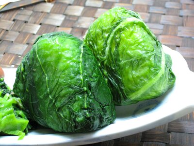Mustard leaves pickles rice ball