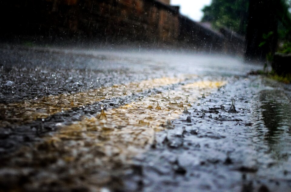 Water macro road