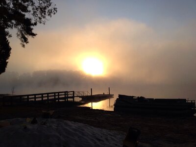 Lake murray fog sunshine