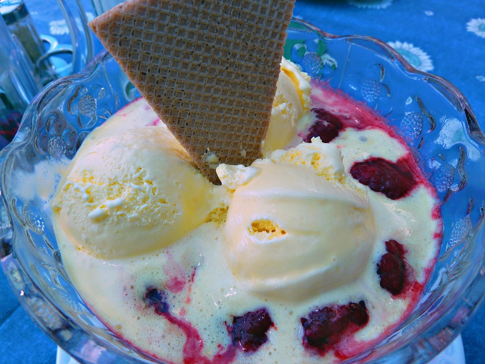 Ice cream food waffle