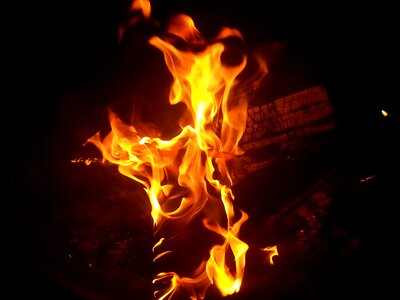 Flame bonfire heat photo