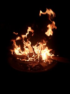 Bonfire flame burn photo