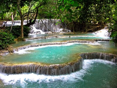 Tad kuang xi waterfall water photo