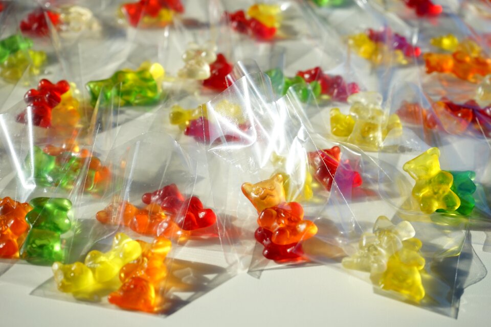 Packed sachets mitbringsel