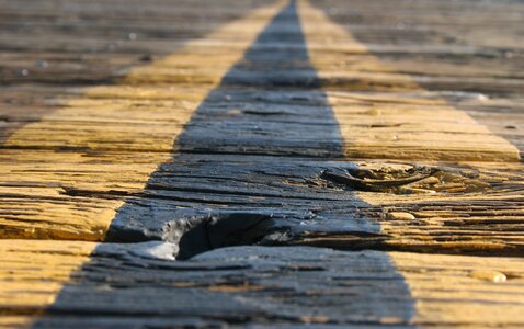 Wooden planks point vanishing
