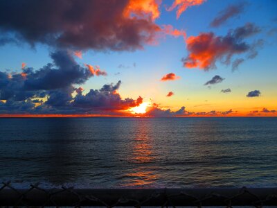 Beach afterglow sun