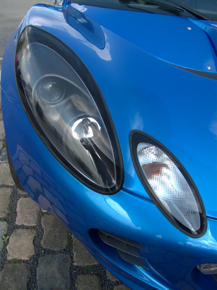 Car headlights blue automotive